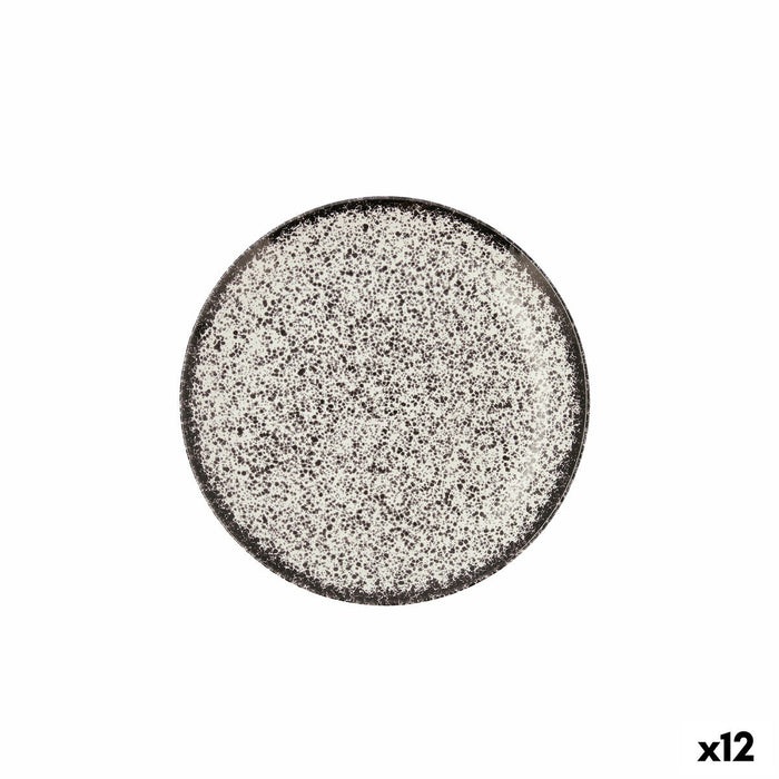Plosek krožnik Ariane Rock Keramik Sort (Ø 21 cm) (12 enheder)