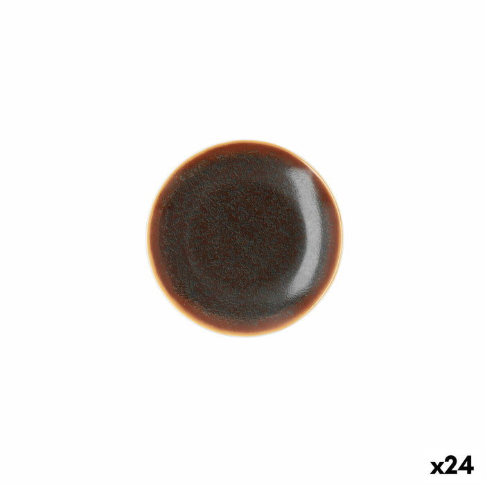 Plosek krožnik Ariane Decor Keramik Brun (Ø 15 cm) (24 enheder)