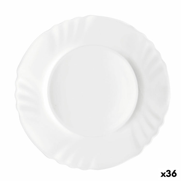 Desserttallerken Bormioli Rocco Ebro Hvid Glas (20 cm) (36 Enheder)