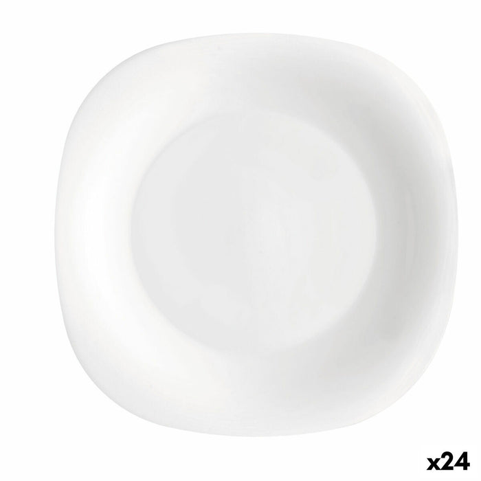 Desserttallerken Bormioli Rocco Parma Hvid Glas (24 enheder)