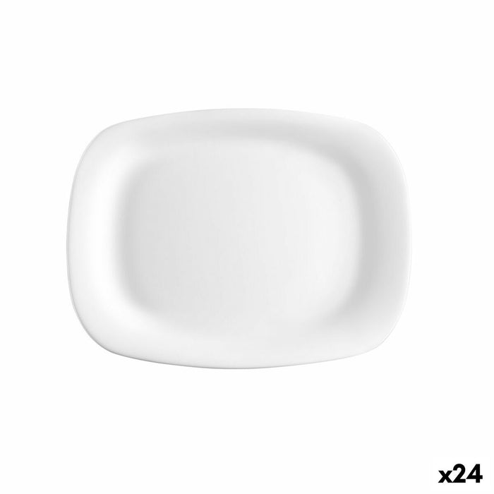 Køkkenspringvand Bormioli Rocco Parma Rektangulær Hvid Glas (18 x 21 cm) (24 enheder)