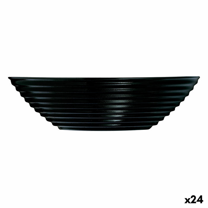 Skål Luminarc Harena Sort Glas (16 cm) (24 enheder)
