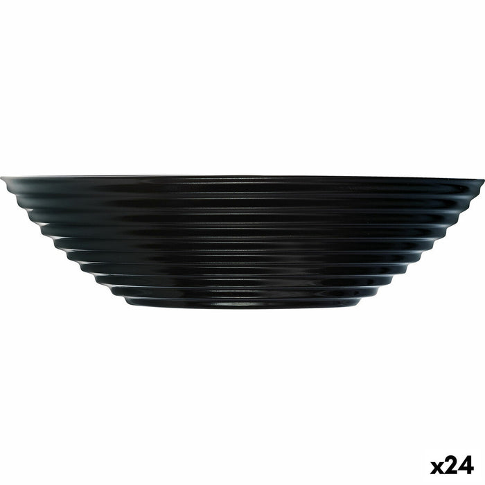 Skål Luminarc Harena Suppe 20 cm Sort Glas (24 enheder)