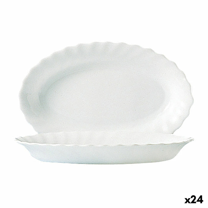 Køkkenspringvand Luminarc Trianon Hvid Glas (22 cm) (24 enheder)