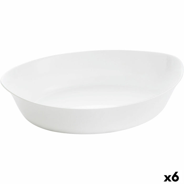 Køkkenspringvand Luminarc Smart Cuisine Oval 32 x 20 cm Hvid Glas (6 enheder)