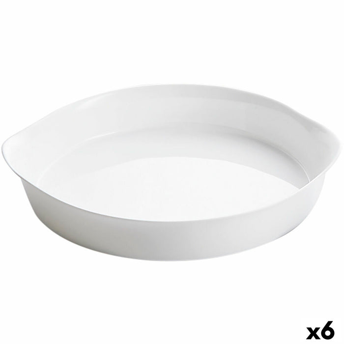 Bageform Luminarc Smart Cuisine Cirkulær Hvid Ø 28 cm (6 enheder)