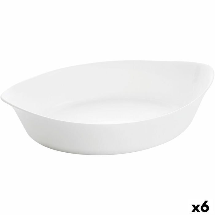 Køkkenspringvand Luminarc Smart Cuisine Oval Hvid Glas 28 x 17 cm (6 enheder)