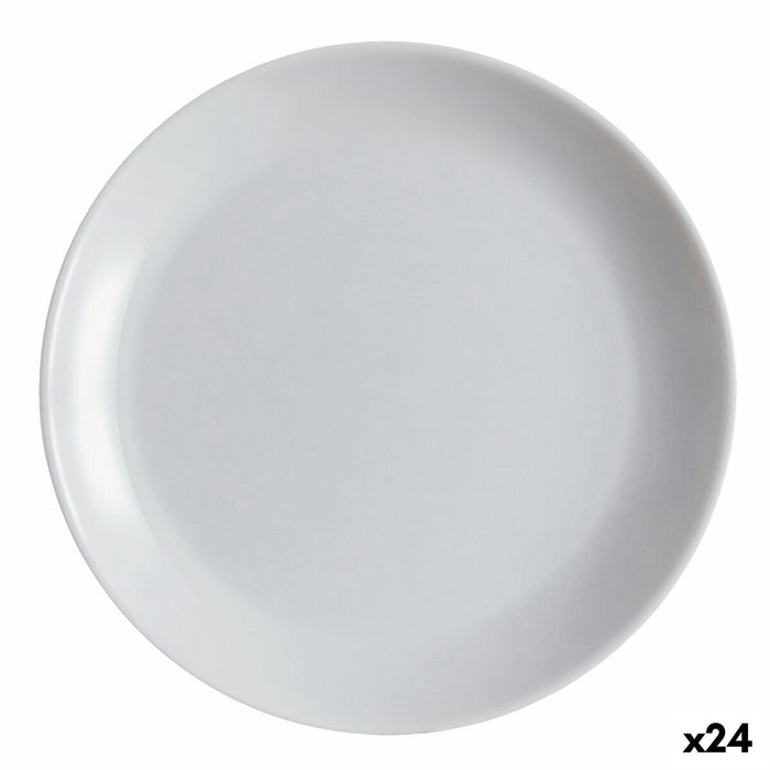 Plosek krožnik Luminarc Diwali Granit Grå Glas 25 cm (24 enheder)