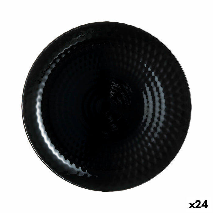 Plosek krožnik Luminarc Pampille Sort Glas (25 cm) (24 enheder)