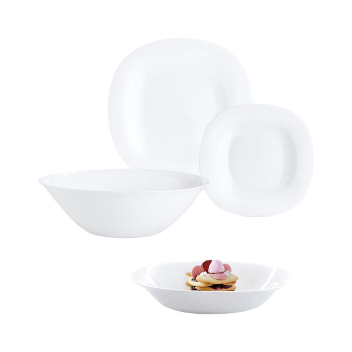 Spisestel Luminarc Carine Blanco Hvid Glas 19 Dele