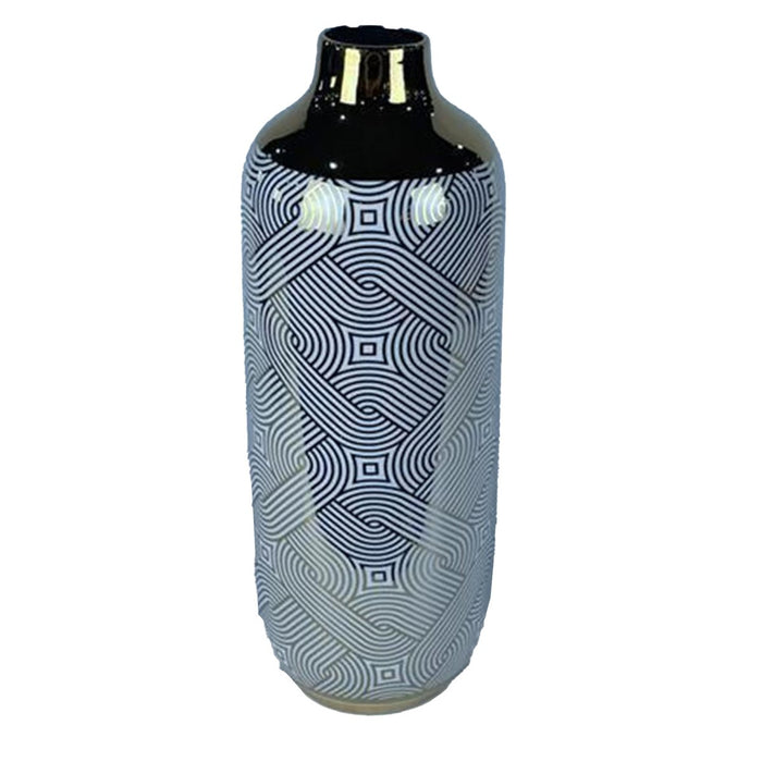 Vase DKD Home Decor Porcelæn Gylden Hvid Orientalsk (16 x 16 x 42 cm)