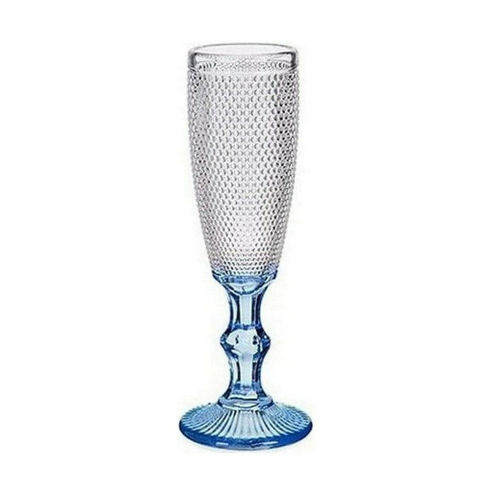Champagneglas Points Blå Gennemsigtig Glas 6 enheder (180 ml)