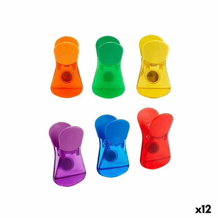 Pose lukke clip Multifarvet Plastik 6 Dele Magnetisk (12 enheder)