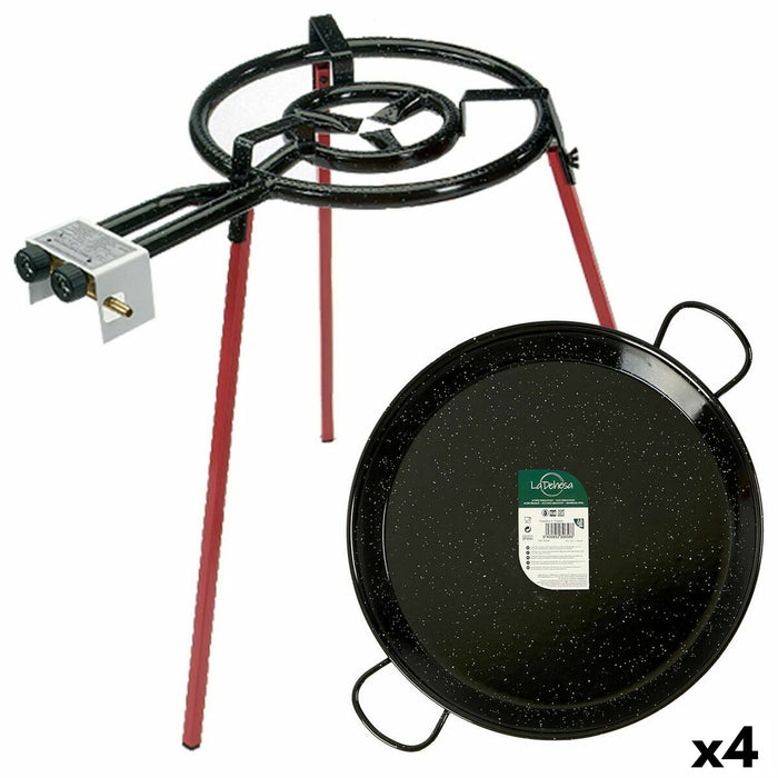 Paellapande til Gas Ø 46 cm Sæt Metal (4 enheder)