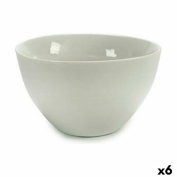Skål 13 x 7,2 x 13 cm Porcelæn Hvid 600 ml (6 enheder)
