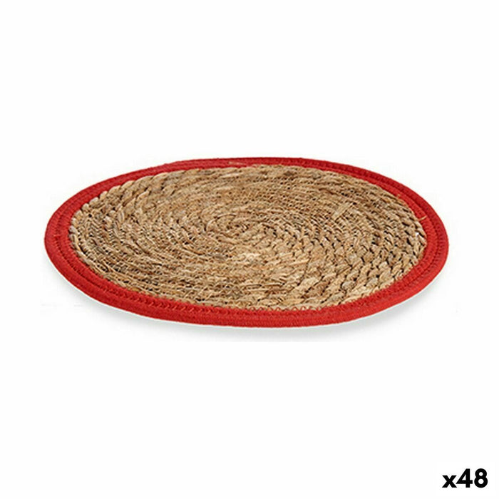 Dækkeserviet Natur Rød 35 x 1 x 35 cm (48 enheder)