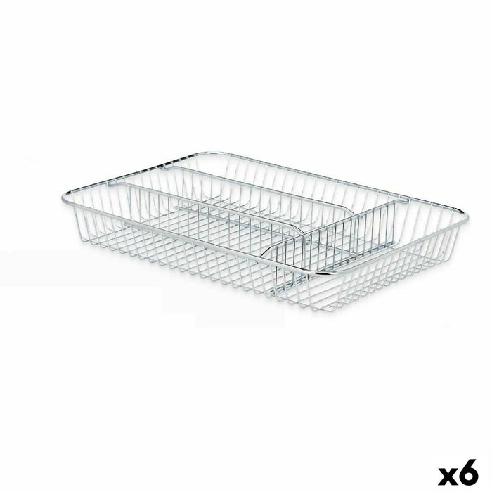 Bestikholder Kinvara CN-W7267-1 CHROME Sølvfarvet Sølv Metal 26 x 4,5 x 35,5 cm (6 enheder)