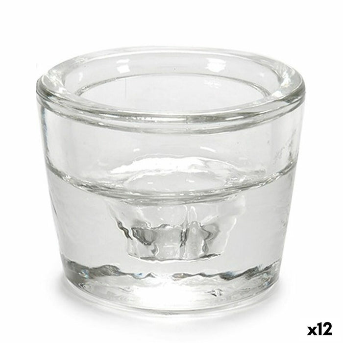 Lyseholder Gennemsigtig Glas 6 x 4,3 x 6 cm (12 enheder)