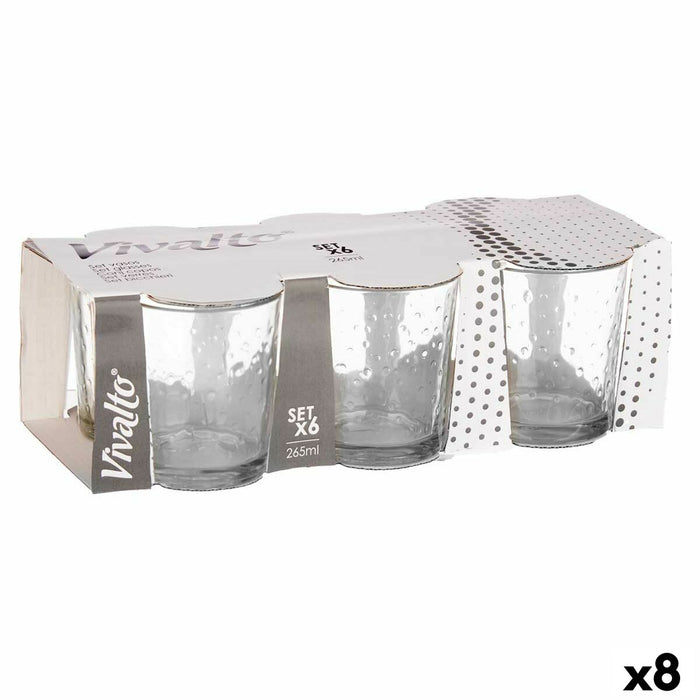 Glassæt Vivalto 79064 Gennemsigtig Glas Points 265 ml (8 enheder)