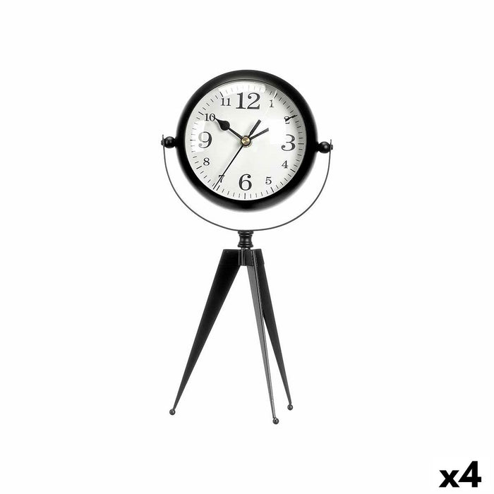 Namizna ura Stativ Sort Metal 14 x 30 x 11 cm (4 enheder)