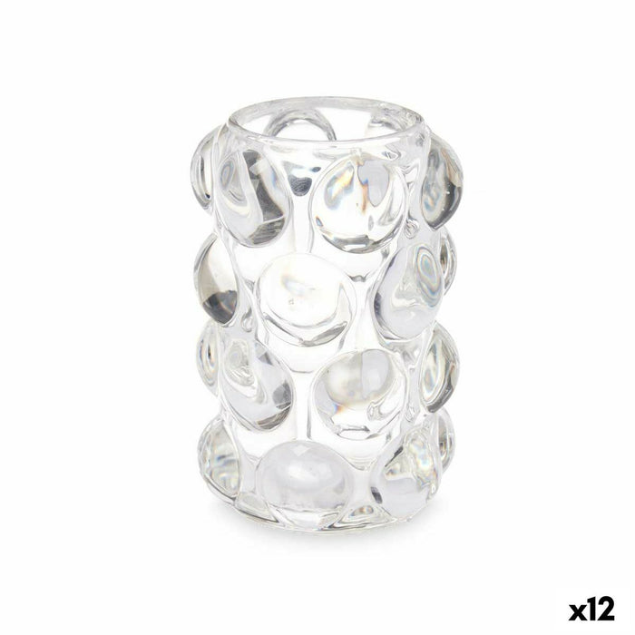 Lyseholder Mikro perler Gennemsigtig Krystal 8,4 x 12,5 x 8,4 cm (12 enheder)