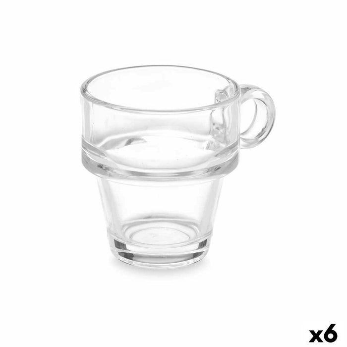 Skodelica Gennemsigtig Glas 90 ml (6 enheder)