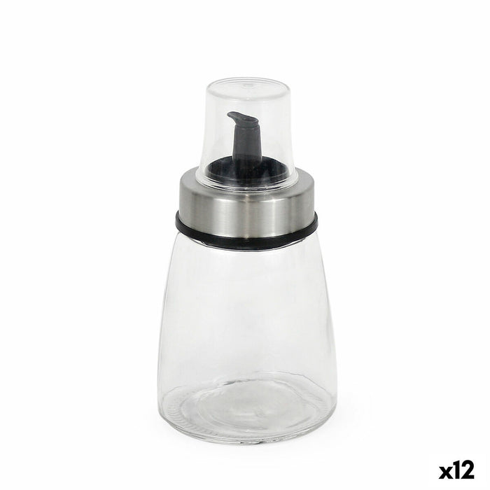 Flakon Quttin Gennemsigtig Sølvfarvet Glas 200 ml 6,5 x 6,5 x 12,5 cm (12 enheder)