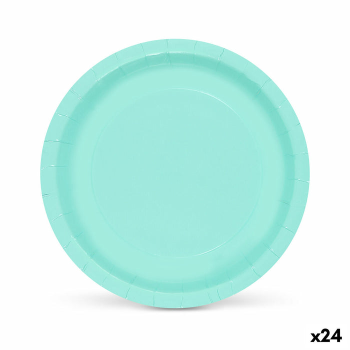 plade Algon Akvamarin 20 cm 10 Dele (24 enheder)