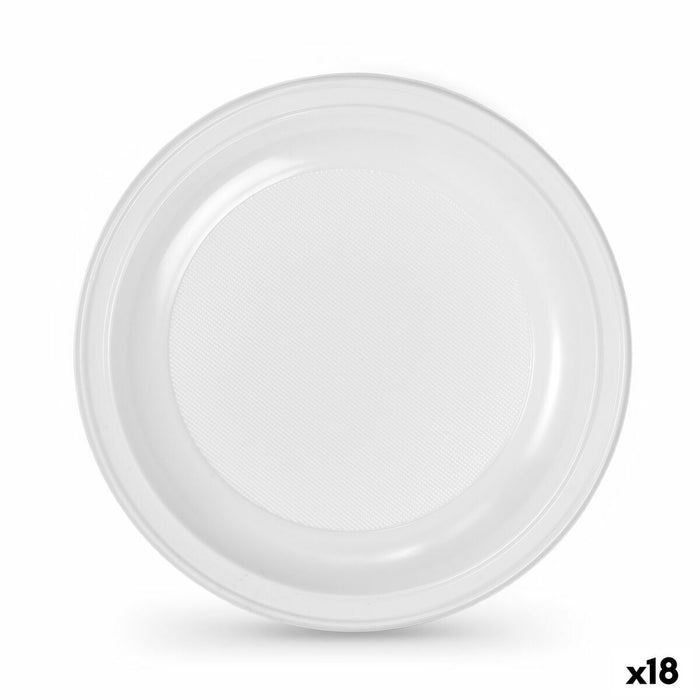 plade Algon Plastik 22 cm 22 x 22 x 1,5 cm 10 Dele (18 enheder)