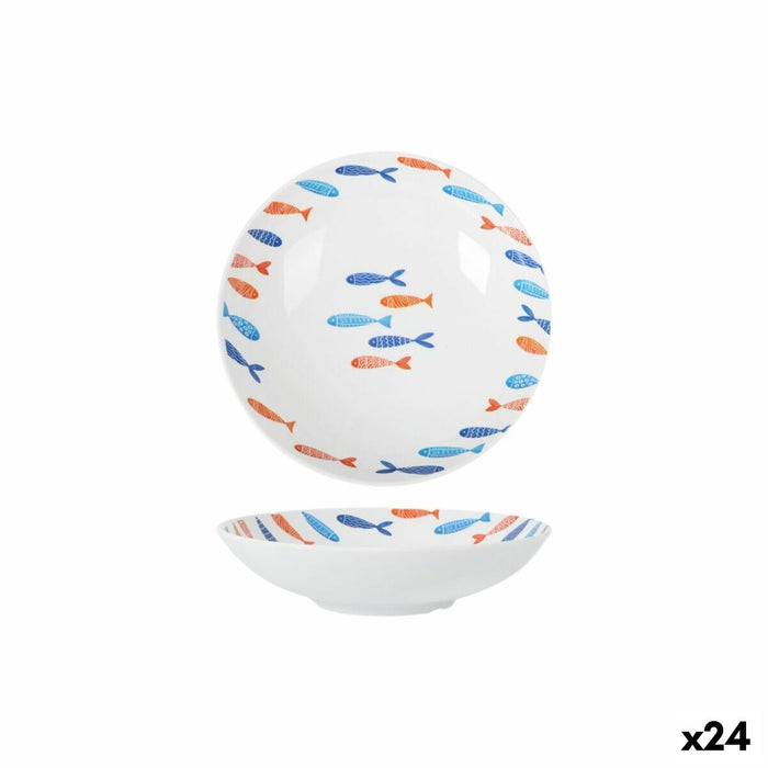 Dyb tallerken La Mediterránea Fisk 21 x 5,3 cm (24 enheder)