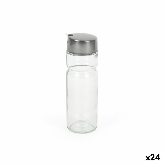 Flakon Quttin Gennemsigtig Sølvfarvet Glas 0,2 L 5 x 5 x 15 cm (24 enheder)