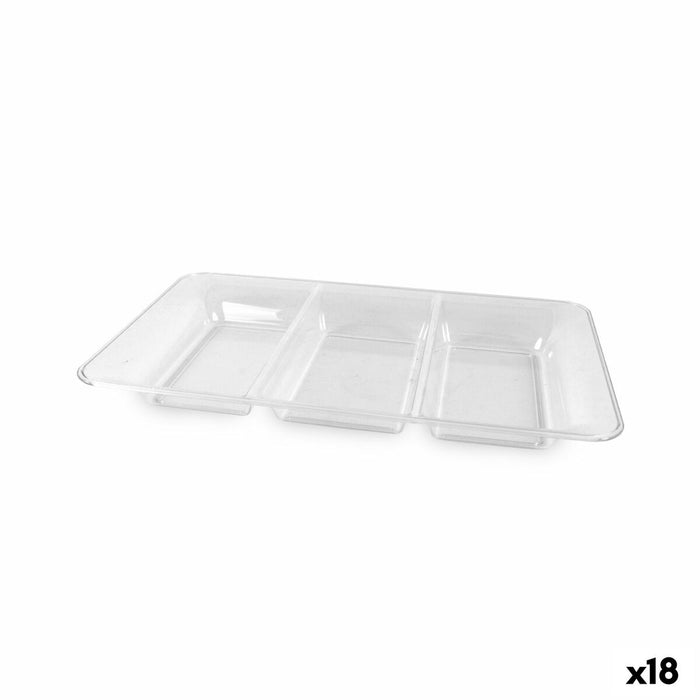 Snack bakke Algon Rektangulær 36 x 23 cm (18 enheder)