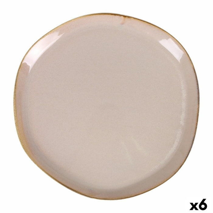Flad Plade Duomo Beige Ø 28 cm (6 enheder)
