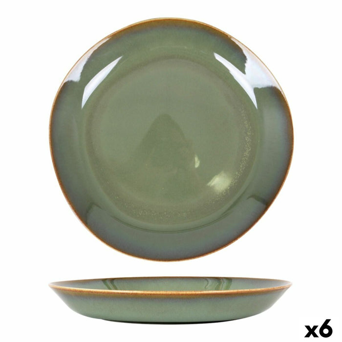 Dyb tallerken Duomo Grøn Ø 23 cm (6 enheder)