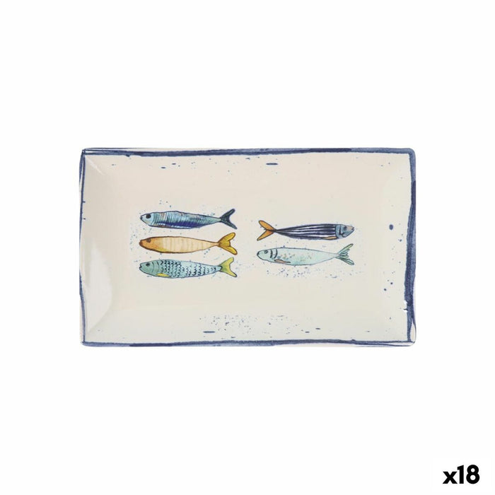 Køkkenspringvand La Mediterránea Peixe Rektangulær Fisk 25,3 x 15 x 2 cm (18 enheder)