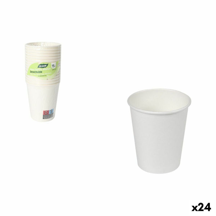 Glassæt Inde Hvid 250 ml 15 Dele (24 enheder)