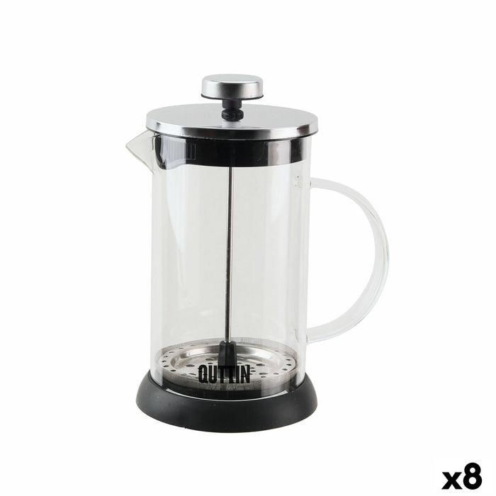 Kande med infusionsfilter Quttin Borosilikatglas 0,6 L (8 enheder)