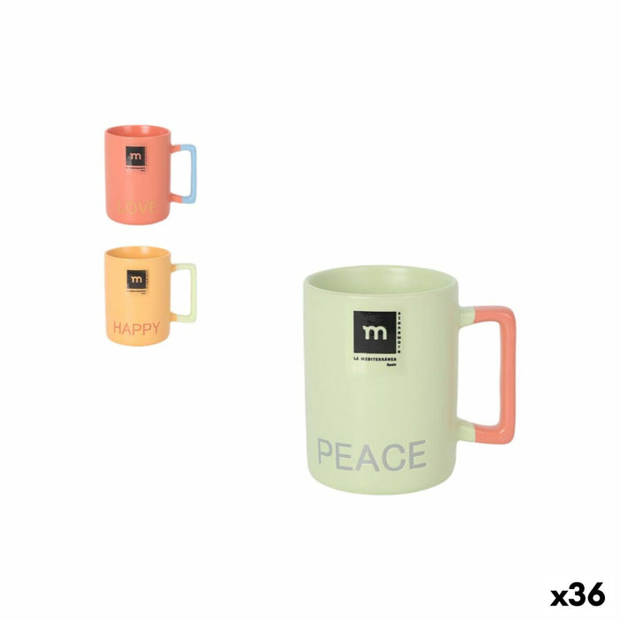 Te- og kaffekop La Mediterránea Love & Peace 180 ml (36 Enheder)