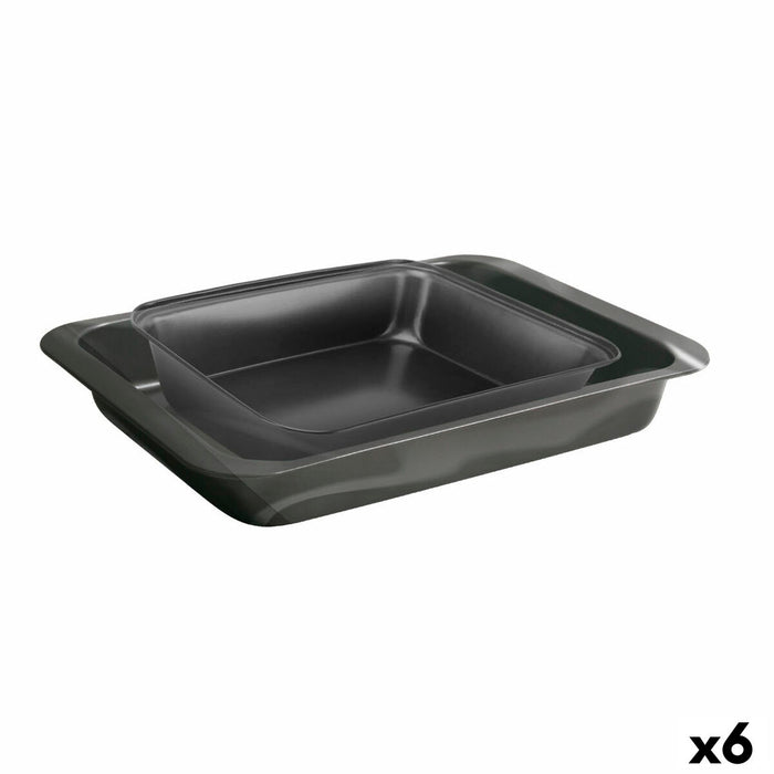 Bageplade Quttin Rektangulær 34 x 24 cm 42 x 29 cm (2 Dele) (6 enheder)
