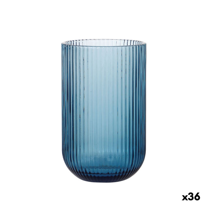 Glas La Mediterránea Sonella Blå Glas 430 ml (36 Enheder)