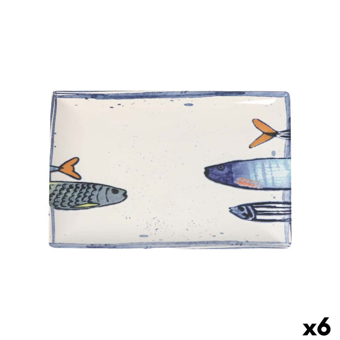 Køkkenspringvand La Mediterránea Peixe 2.0 Multifarvet Keramik Rektangulær 30 x 20 x 2,5 cm (6 enheder)
