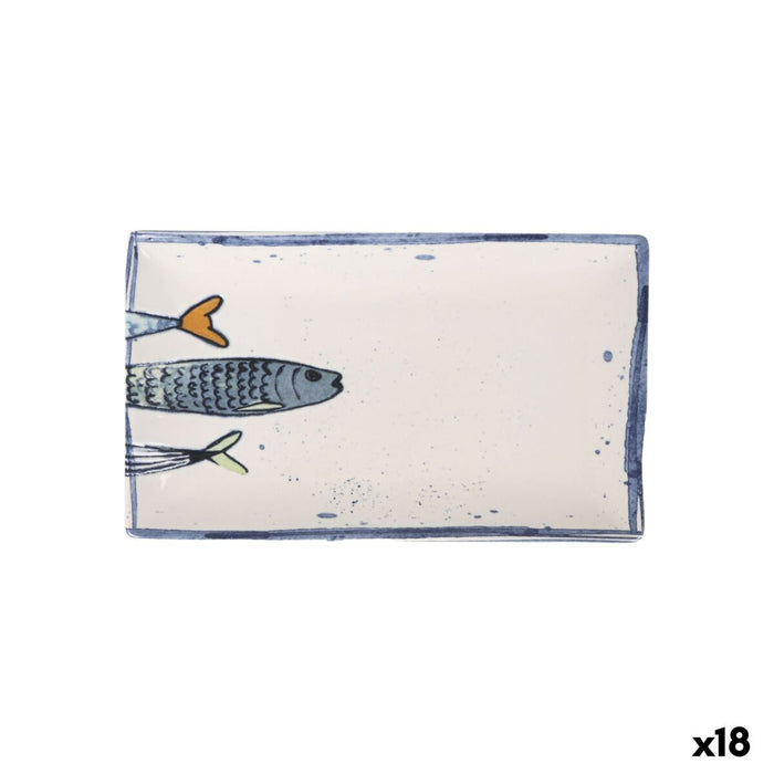 Køkkenspringvand La Mediterránea Peixe 2.0 Multifarvet Keramik Rektangulær 25,3 x 15 x 2 cm (18 enheder)