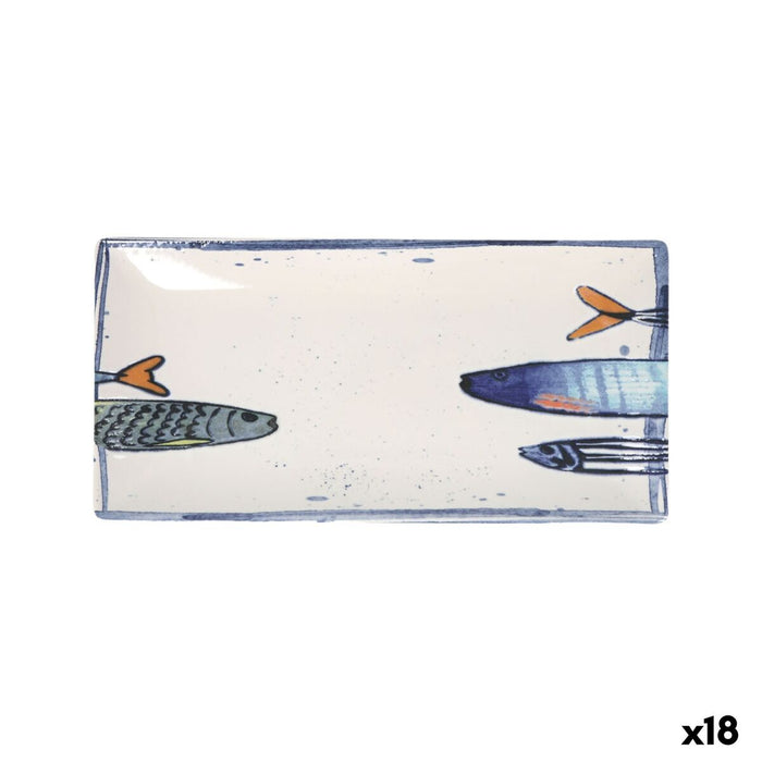Køkkenspringvand La Mediterránea Peixe 2.0 Multifarvet Keramik Rektangulær 30 x 15 x 2 cm (18 enheder)
