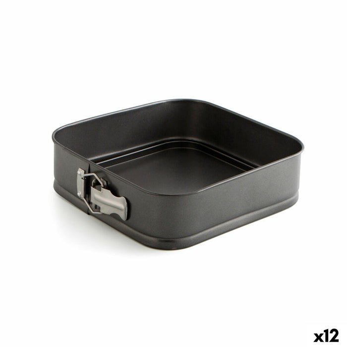 Bageform til bagværk Quid Sweet Grey Sort Metal 24 cm (12 enheder)