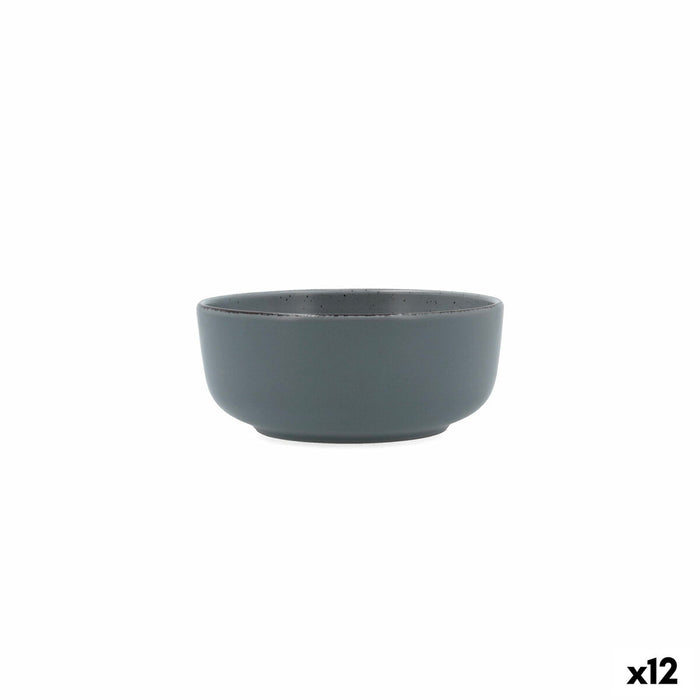 Snackskål Quid Duna Grå Keramik 15 x 15 cm (12 enheder)