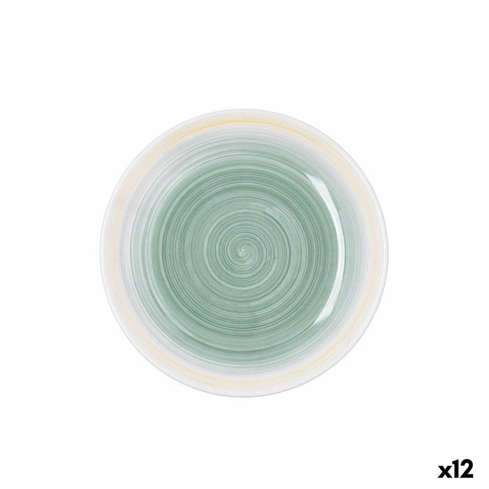 Desserttallerken Quid Velvet Gul Keramik Ø 19 cm (12 enheder)