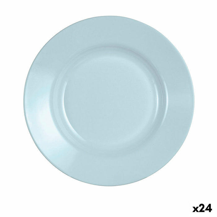 Dyb tallerken Luminarc Plumi Paradise Azu Blå Glas Ø 22 cm (24 enheder)