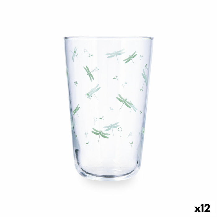 Vandglas Quid Velvet Grøn Glas 400 ml (12 enheder)