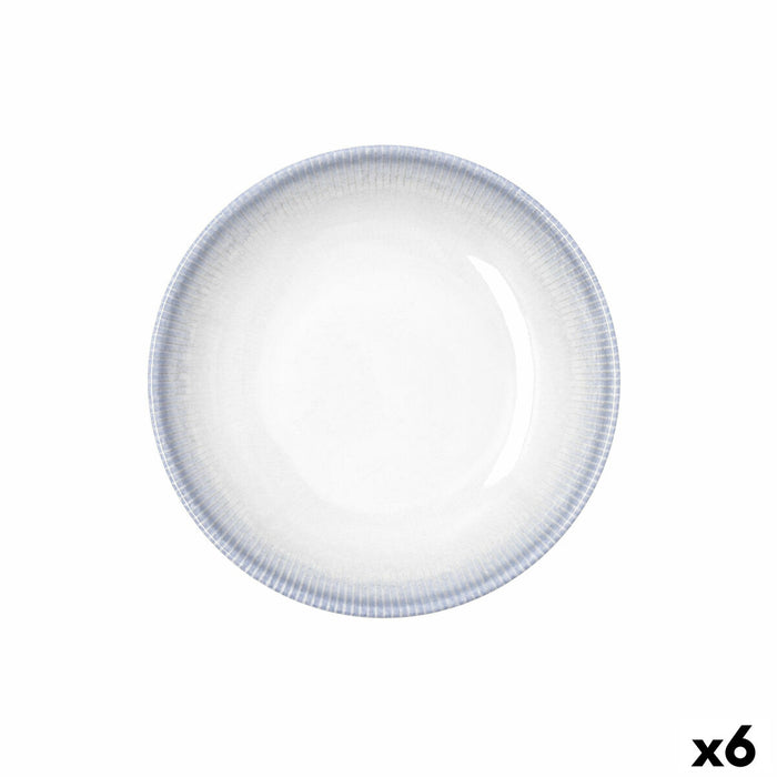 Dyb tallerken Bidasoa Lea Hydrozero Hvid Keramik Ø 20 cm (6 enheder)