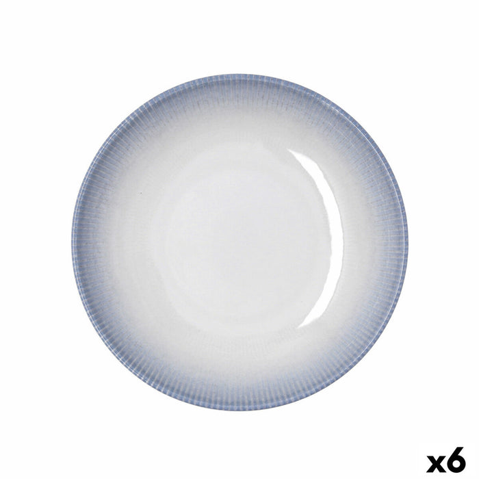 Dyb tallerken Bidasoa Lea Hydrozero Hvid Keramik Ø 23 cm (6 enheder)